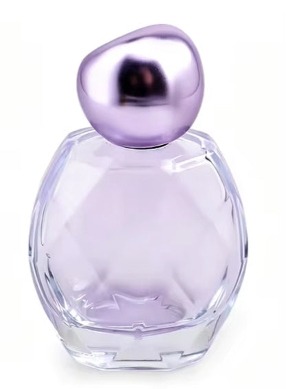 100ML Clear Cut Glass Perfume Bottle with Silver Irregular Cap Empty Refillable Fragrance Container Factory Direct
