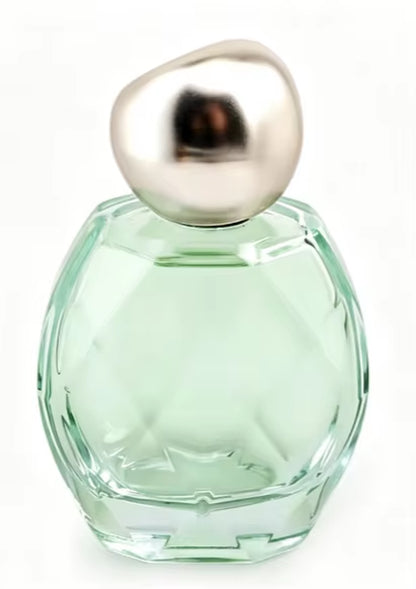 100ML Clear Cut Glass Perfume Bottle with Silver Irregular Cap Empty Refillable Fragrance Container Factory Direct